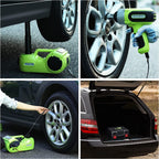 Simtamy Electric Car Jack Kit 5 Ton(11,000lb) 12V Hydraulic Jack with Electric Impact Wrench, Tire Inflator and LED Light, Portable Emergency Car Lift Tire ChanTools