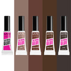 NYX PROFESSIONAL MAKEUP The Brow Glue, Extreme Hold Tinted Eyebrow Gel - Black