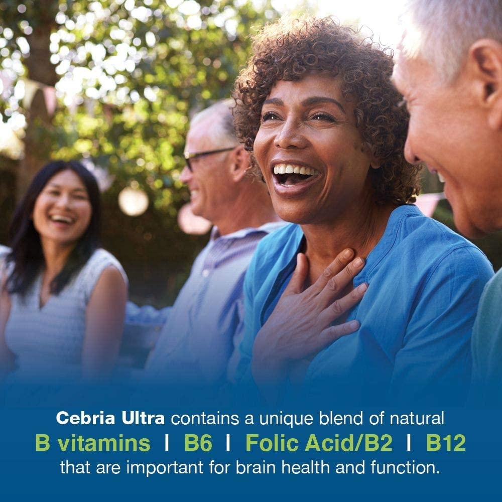 Cebria Ultra Brain Supplement for Men, Women & Seniors – Safe and Effective Memory Supplement for Retention, Recall & Age-Related Memory Loss (180 Count)