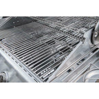 Propane Grill 48000 BTU 4-Burner Heat Thermometer Warming Rack  Steel