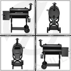 ZPG-550B Pellet Grill BBQ Smoker with Digital Control 520 sq.in