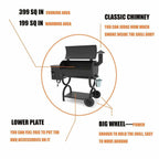 ZPG-550B Pellet Grill BBQ Smoker with Digital Control 520 sq.in