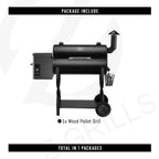ZPG-550B Pellet Grill BBQ Smoker with Digital Control 520 sq.in