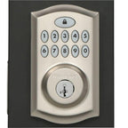 SmartCode 913 Satin Nickel Single Cylinder Electronic Deadbolt Featuring SmartKey Security