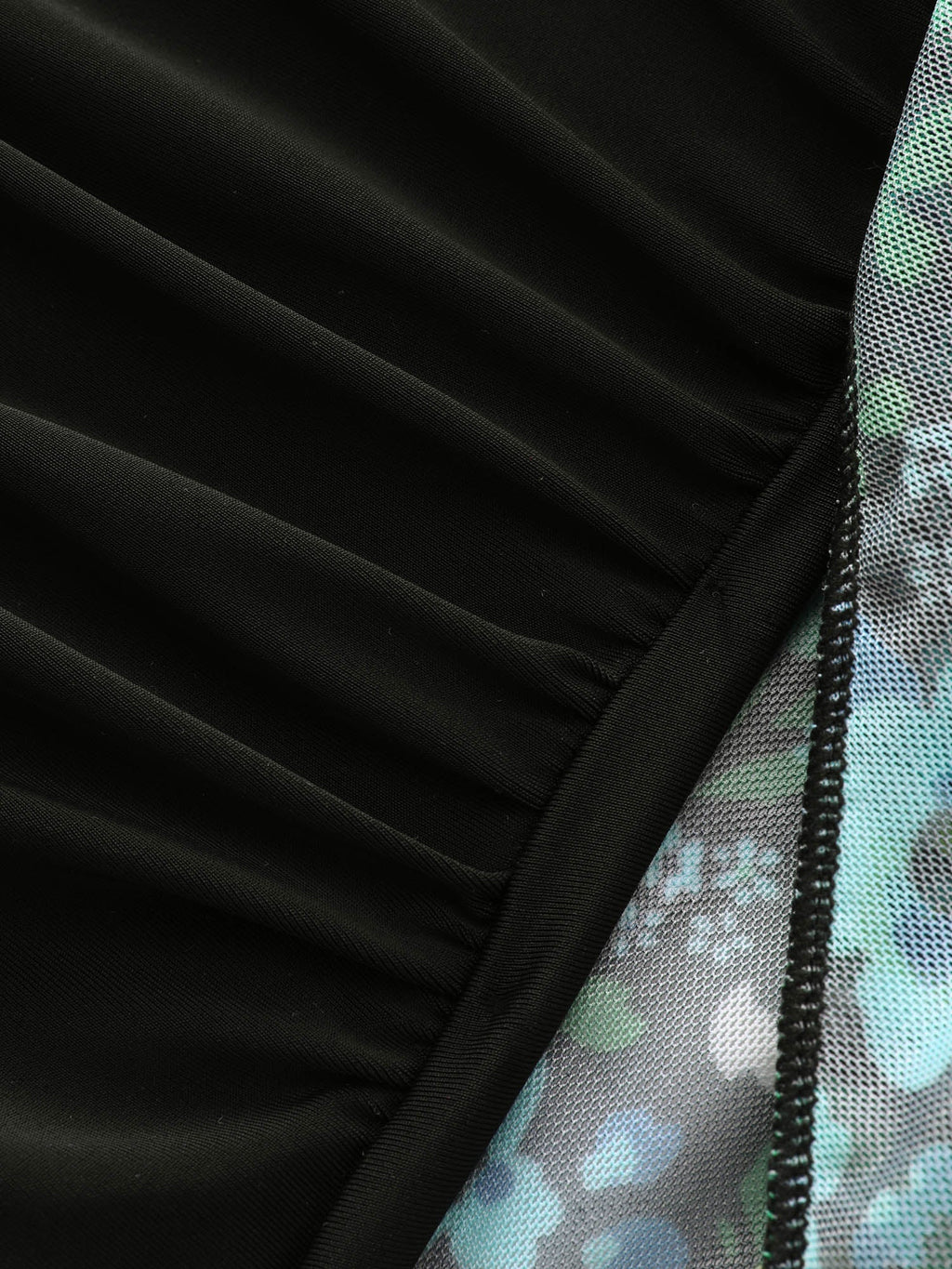 Floral Mesh Tie Front Swim Dress
