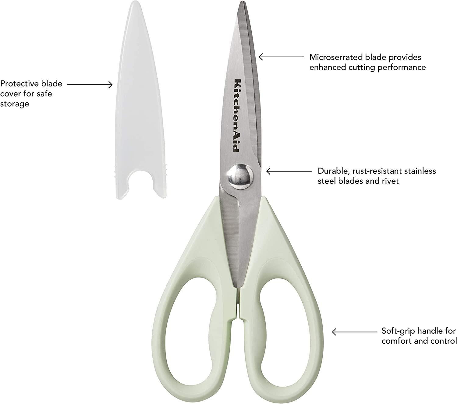 KitchenAid All Purpose Shears with Protective Sheath, 8.72-Inch, Pistachio