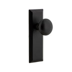 Keep Plate 2-3/4 in. Backset Black Iron Privacy Bed/Bath with Left-Handed Keep Door Knob
