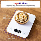 Etekcity Food Kitchen Scale, Digital Grams and Ounces for Weight Loss, Baking, Cooking, Keto and Meal Prep, Large, White