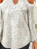 Fashion Party Holiday Casual Long Sleeve T-shirt