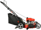 PowerSmart Push Lawn Mower Gas Powered - 21 Inch, 3-in-1 Gas Lawn Mower with Bag, 144cc 4-Stroke Engine, 5 Adjustable Heights 1.18"-3", Oil Included