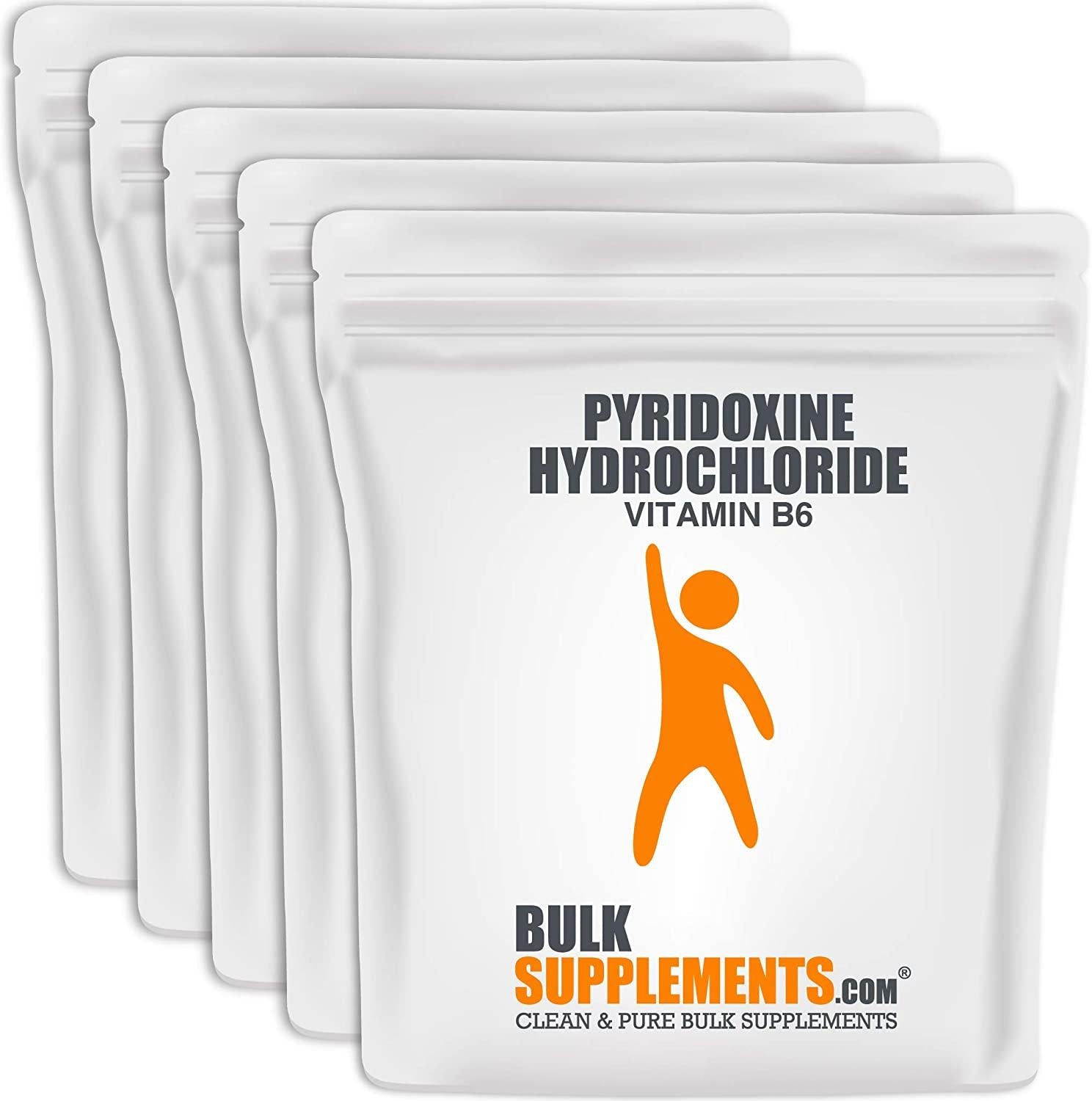 BulkSupplements.com Vitamin B6 (Pyridoxine HCl) Powder - Dog Vitamins - Memory Vitamins for Men - Nerve Support Vitamin (5 Kilograms - 11 lbs)