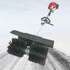 DNYSYSJ 2-Cycle Engine Handheld Gas Powered Broom,52cc Walk Behind Sweeper for Lawn Care Driveways 2.3HP, 1700W