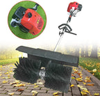DNYSYSJ 2-Cycle Engine Handheld Gas Powered Broom,52cc Walk Behind Sweeper for Lawn Care Driveways 2.3HP, 1700W