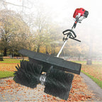 DNYSYSJ 2-Cycle Engine Handheld Gas Powered Broom,52cc Walk Behind Sweeper for Lawn Care Driveways 2.3HP, 1700W