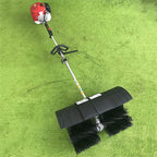 DNYSYSJ 2-Cycle Engine Handheld Gas Powered Broom,52cc Walk Behind Sweeper for Lawn Care Driveways 2.3HP, 1700W