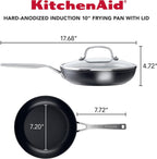 KitchenAid Hard Anodized Induction Nonstick Frying Pans / Skillet Set, 4 Piece - Matte Black