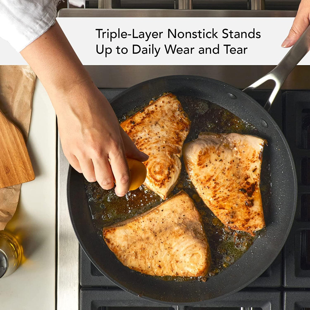 KitchenAid Hard Anodized Induction Nonstick Frying Pans / Skillet Set, 4 Piece - Matte Black