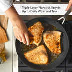 KitchenAid Hard Anodized Induction Nonstick Frying Pans / Skillet Set, 4 Piece - Matte Black