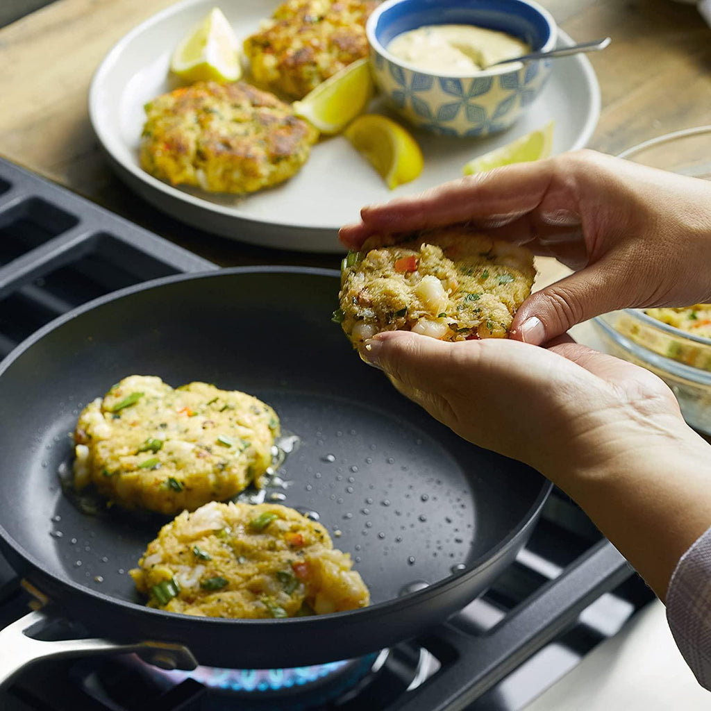 KitchenAid Hard Anodized Induction Nonstick Frying Pans / Skillet Set, 4 Piece - Matte Black