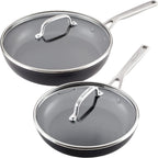 KitchenAid Hard Anodized Induction Nonstick Frying Pans / Skillet Set, 4 Piece - Matte Black