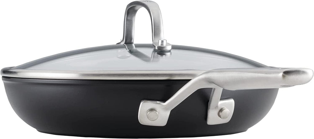 KitchenAid Hard Anodized Induction Nonstick Frying Pans / Skillet Set, 4 Piece - Matte Black