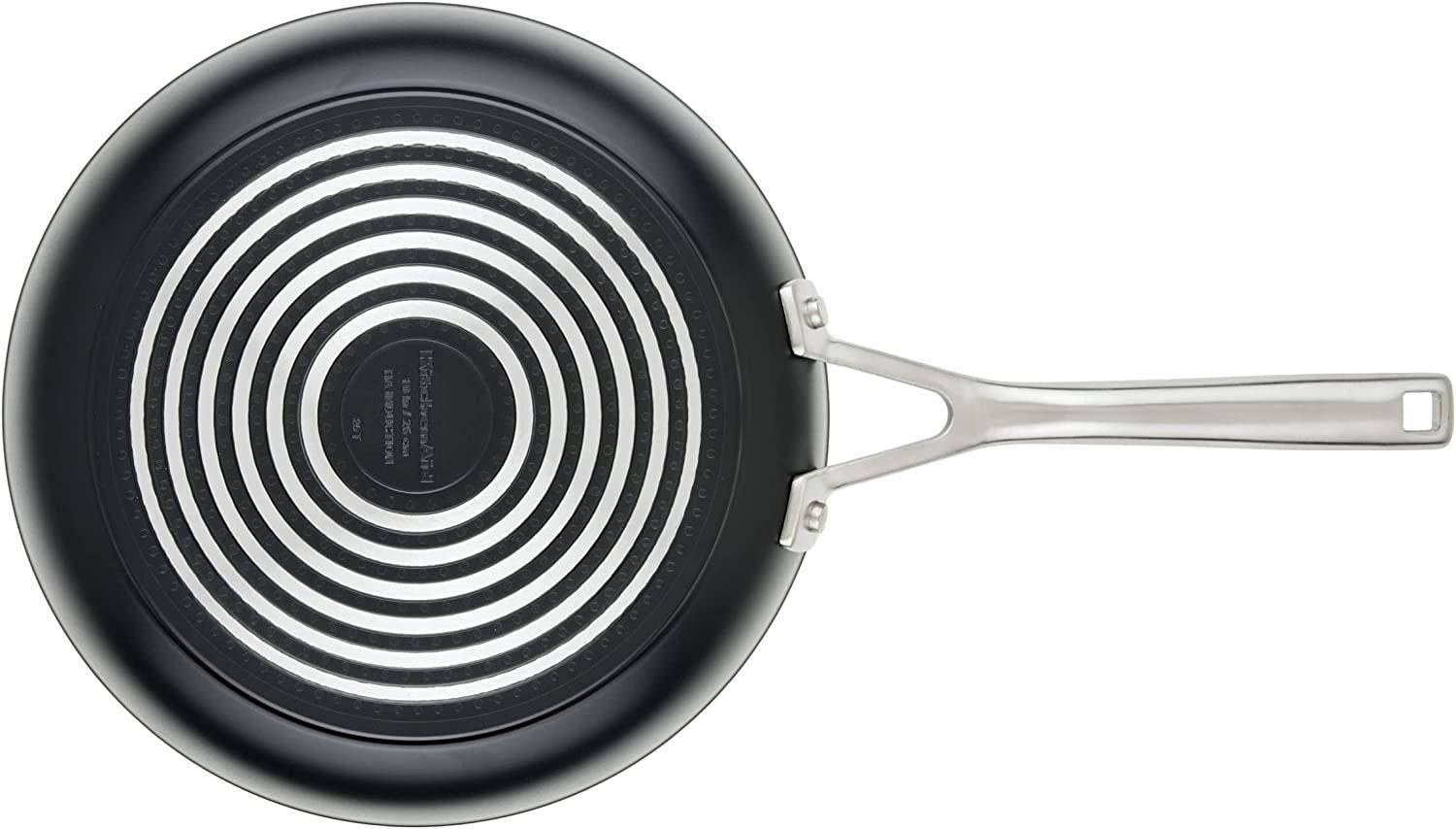 KitchenAid Hard Anodized Induction Nonstick Frying Pans / Skillet Set, 4 Piece - Matte Black