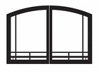 ECS VFR36SMission Arch Fireplace Doors - Hammered Pewter