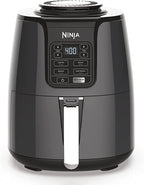 ninja af101 air fryer that crisps, roasts, reheats, & dehydrates, for quick, easy meals, 4 quart capacity, & high gloss finish, black/grey