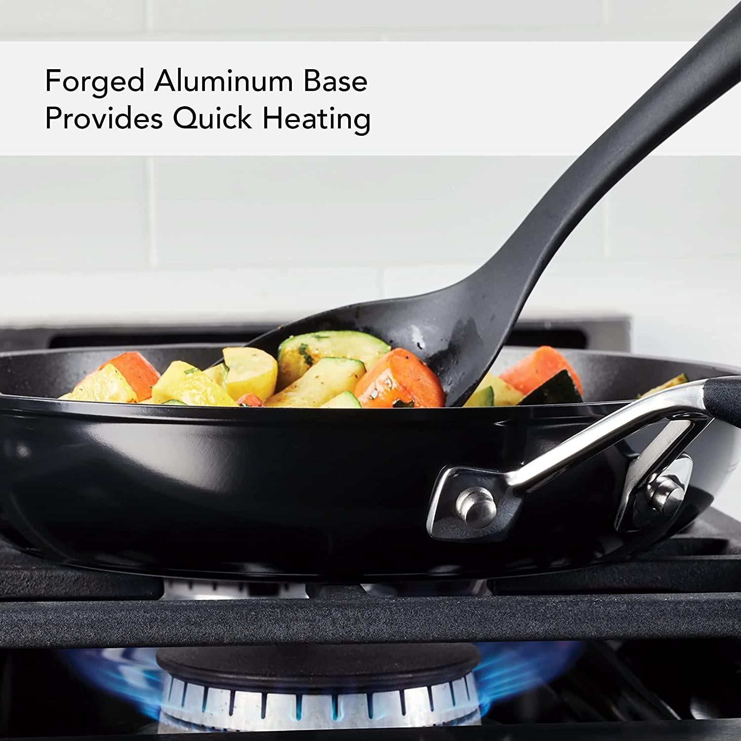 KitchenAid Hard Anodized Nonstick Frying Pan/Skillet, 10 Inch, Onyx Black