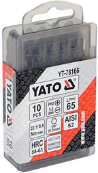 Yato Yt-78166 De Screwdriver Bits 1/4Inch X65 Mm Ph2-5,5Mm 10 Pcs |Power Tools|Hand Tools|Industrial Tools|Screwdriver For Home