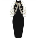 sleeveless beading sexy ladies dress