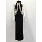 sleeveless beading sexy ladies dress