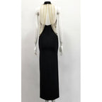sleeveless beading sexy ladies dress