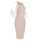 sleeveless beading sexy ladies dress
