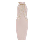 sleeveless beading sexy ladies dress