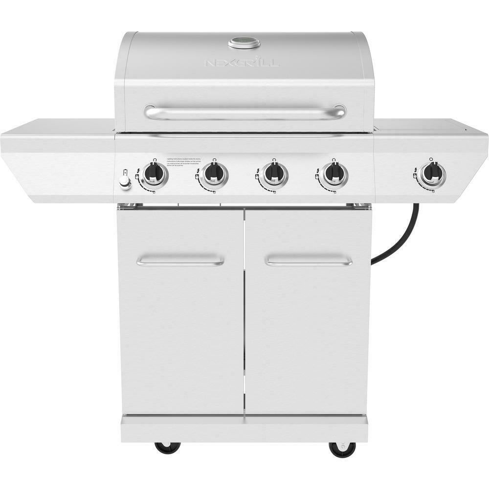 Propane Gas Grill 46 in. H 4-Burner Freestanding/Cart Style  Steel