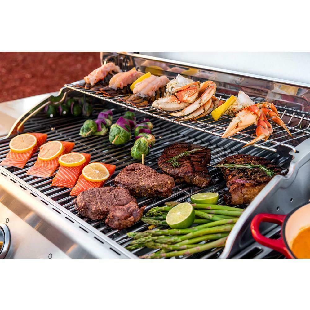 Propane Gas Grill 46 in. H 4-Burner Freestanding/Cart Style  Steel