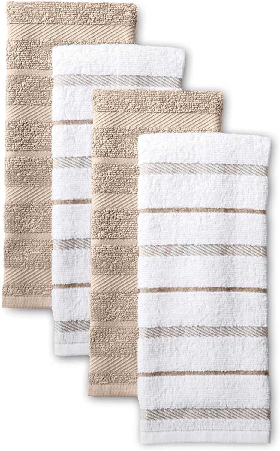 KitchenAid Albany Kitchen Towel Set, Set of 4, Milkshake 4 Count
