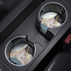 Nipichsha Car Cup Holder Coasters, Car Coasters for Cup Holders, 2 Pack Anti Slip Insert Coasters, Rubber Car Cup Mat with A Finger Notch, Cute Car Interior Accessories for Women Men(Simple Gray)