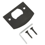 York Plate 2-3/8 in. Backset Oil-Rubbed Bronze PassaHall/Closet Black Porcelain Door Knob
