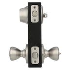 Tylo Satin Nickel Door Knob Combo Pack Featuring SmartKey Security with Microban Antimicrobial Technology
