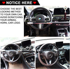 Tevlaphee Steering Wheel Lock Anti Theft Car Device Universal Car Theft Prevention Car Lock Adjustable Double Hook Emergency Hammer Window Breaker Self Defense Heavy Duty Secure (Black)