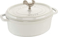 Staub Cast Iron 5.75-qt Coq au Vin Cocotte - White, Made in France