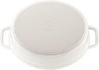 Staub Cast Iron 5.75-qt Coq au Vin Cocotte - White, Made in France