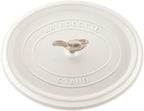 Staub Cast Iron 5.75-qt Coq au Vin Cocotte - White, Made in France