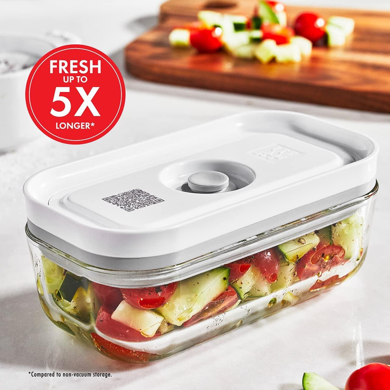 ZWILLING Fresh & Save Glass Small Airtight Food Storage Container, Meal Prep Container, Food Saver