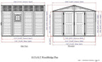 DuraMax 10.5’x13′ Woodbridge Plus Vinyl Shed with Foundation