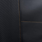 Flying Banner car seat Covers Protects Leopard Printing Velvet Faux Leather Carbon Fiber Front Pair Carbon Fibre (Leopard Black, Front Pair)