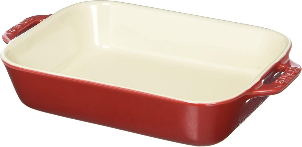 STAUB Ceramics Rectangular Baking Dish, 7.5x6-inch, Cherry
