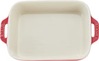 STAUB Ceramics Rectangular Baking Dish, 7.5x6-inch, Cherry